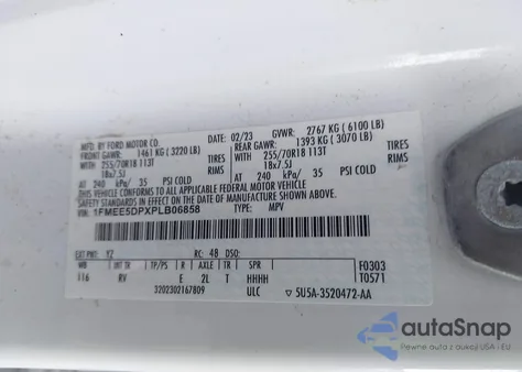 2023 Ford Bronco Outer Banks из США, поврежденный, VIN 1FMEE5DPXPLB06858